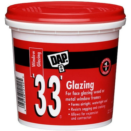Dap 33 Glazing Compound - Dap 12122 1-Quart 33 Glazing Compound White