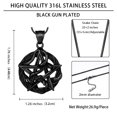 thumbnail image 6 of Jewmon Wiccan Pentagram Necklace for Men Pentacle Star Entwined Snake Pendant Unisex Goth Necklace Protection Jewelry Black, 6 of 9
