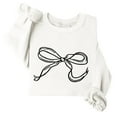 thumbnail image 4 of Wancir Women's Cute Bow Sweatshirt Plus Size Casual Long Sleeve Crew Neck Sweatshirts Fall Loose Fit Y2k Pullover Tops, 4 of 4