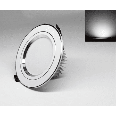 

Ultra-flat LED recessed ceiling light round ceiling light equivalent (4 inch white plus silver 12 watt white light opening 11-12CM*4PCS)