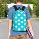 thumbnail image 4 of Easygdp Aqua And White Polka Dot Mochila Ligera de 15 Pulgadas para Estudiantes, Mochila Cómoda para la Escuela y Viajes, Correas Ajustables, 4 of 6