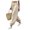 Beige, variant on Womens Elastic High Waist Jogger Slacks Cuffed Ankle Wide Leg Baggy Pants Casual Fall Winter Travel Vacation Trousers