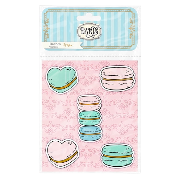 Imanes Prichos París Decorativos Multicolor de Imán y PVC 5 Piezas