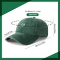 thumbnail image 5 of Bocaoying 3 Pcs Washed Cotton Baseball Caps for Men Women with Small Heart Embroidery , Breathable Retro Adjustable Dad Hats with Crown, Curved Brim Ball Caps for Daily Wear, Beige/Black/Green, 5 of 8
