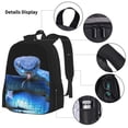 thumbnail image 3 of Easygdp Blue Viper Snake 2 Mochila para Niños y Niñas con Set de Caja de Almuerzo y Estuche para Lápices 3 en 1, Mochila Escolar Estampada para Adolescentes, 3 of 7