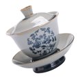 thumbnail image 2 of 1 set of Ceramic Tea Cup Ceramic Tea Bowl Traditional Tea Ware Tea Cup with Tray, 2 of 9