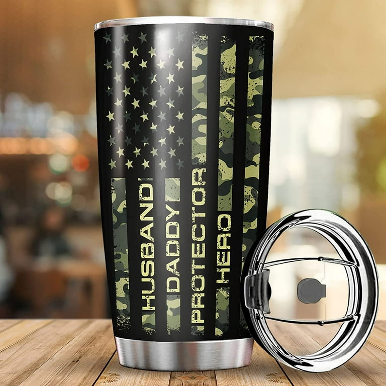 Gifts For Men, Husband Daddy Protector Hero Tumbler 20oz, Dad Nutrition  Facts Tumbler, Dad Travel Coffee Cups, Birthday Christmas Gifts For Men  Husband Dad Father From Daughter Son 