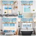 thumbnail image 6 of Kitchen Valances for Window, Summer Ocean Beach Shell Starfish Light Filtering Rod Pocket Valance Curtain, Marine Coastal Blue Sky Short Curtains Window Topper for Bedroom Living Room 54x18in, 6 of 9