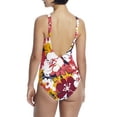 thumbnail image 2 of Anne Cole Signature Womens Wallflower Plunge One-Piece Style-21MO09702 Swimsuit, 2 of 2