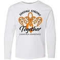 thumbnail image 3 of Inktastic Leukemia Awareness Staying Strong Together and Orange Ribbon Long Sleeve Youth T-Shirt, 3 of 5