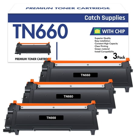 TN660 TN630 Toner Cartridge Compatible for Brother TN660 TN-660 TN-630 for Brother MFC-L2700DW MFC-L2740DW HL-L2320D HL-L2340DW HL-L2380DW DCP-L2540DW Printer (Black,3-Pack)