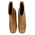 thumbnail image 3 of Delicious Women's Square Toe High Top Mid Block Heel Ankle Bootie, Natural ,  5.5 M US, 3 of 6