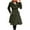 Army Green, variant on Ahdbta Womens Peacoats Elegant Double Breasted Notch Lapel Collar Coats Solid Color Long Sleeve Pleated Outwears with Pockets