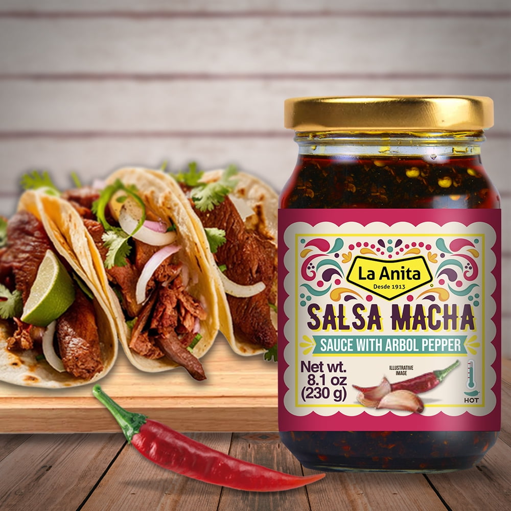 La Anita Salsa Macha Arbol Pepper, 8.1 oz.