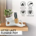 thumbnail image 2 of Lazy Guy Planter,New Lazy Little Character Flowerpot Succulent,Funny Planter Pots with Drainage Hole,Unique Lying Down Figure Succulent Pots for Succulents Cactus Home Decor (Red), 2 of 7