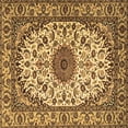 thumbnail image 1 of Ahgly Company Indoor Square Medallion Brown Traditional Area Rugs, 5' Square, 1 of 4