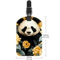 thumbnail image 6 of Square 2Pack PU Leather Panda Sunflower Cruise Luggage Tag with Privacy Cover and Name ID Tag for Travel Handbags Backpacks Luggage Tags, 6 of 6