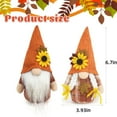 thumbnail image 5 of Thanksgiving Gnomes Fall Decorations Sunflower Plush Gnomes for Tiered Tray Autumn Harvest Thansgiving Decor 2Pcs, 5 of 6