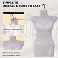 thumbnail image 6 of CL.HPAHKL 4-Packs Female Mannequin Torso, 27 Inch Half Body Mannequin Female Plastic Hanging Mannequin with Metal Hook Female Dress Form Holloew Back for Clothing, Accessories, Shirt Display, White, 6 of 8