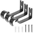 thumbnail image 6 of WHAMVOX Black Adjustable Curtain Rod Brackets for Wall Mount Iron Set of 3 Easy Install Sturdy Support, 6 of 8