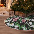 thumbnail image 5 of Sikiie Lilies Flowers Nativity Christmas Tree Skirt, Jesus Christian Winter Holiday Tree Mat Decoration(30-48IN)30", 5 of 6