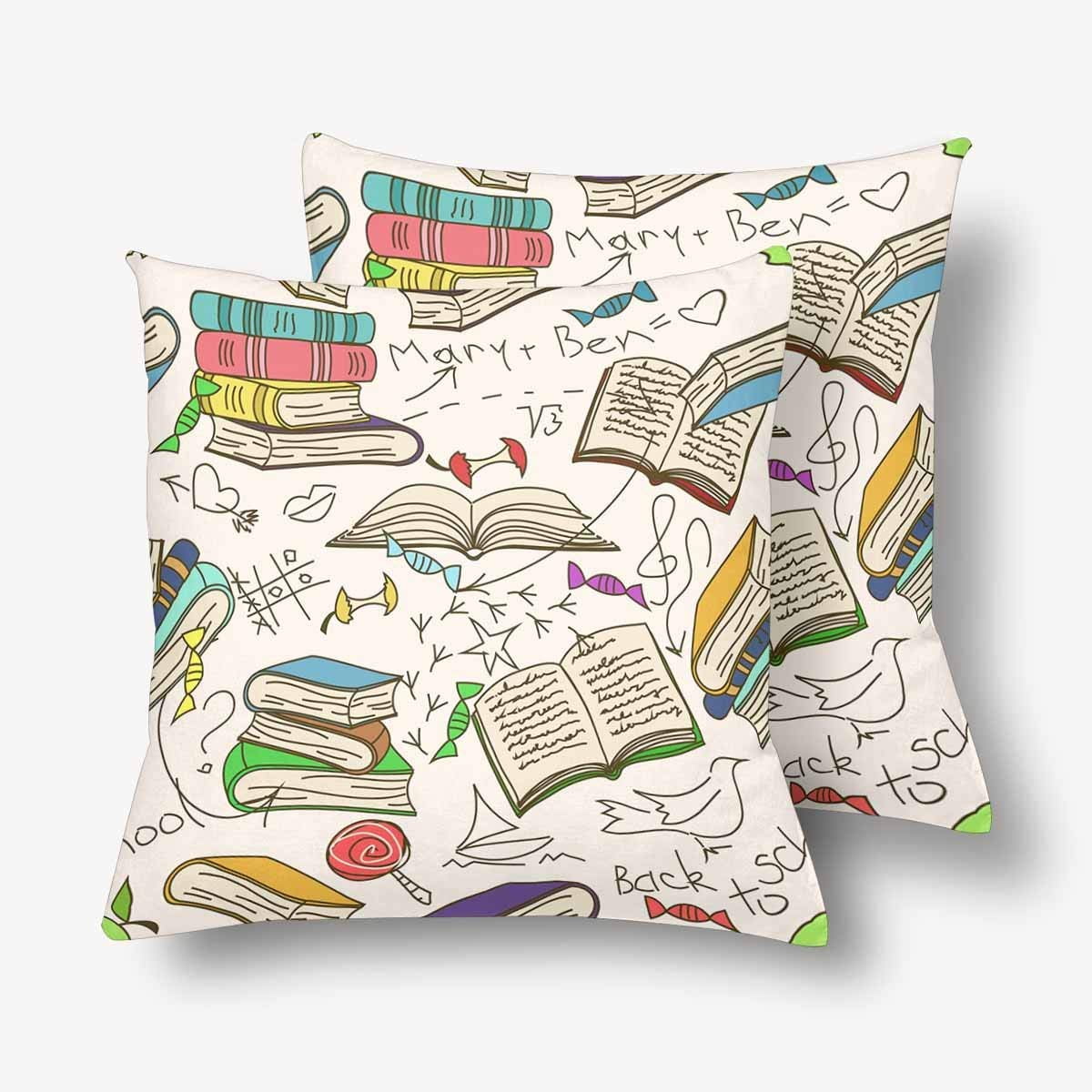 Gckg Comic Book Children S Scribbles Throw Pillow Covers 18x18