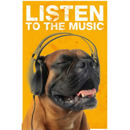 Listen to the Music Funny Poster 24x36 inch