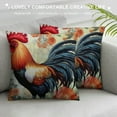 thumbnail image 3 of Chilfamy Rooster Sunflower Throw Pillow Covers Vintage Chicken Floral Rustic Red Plaid Decorative Pillow Covers for Sofa Bedroom Sofa Bed Decor 20x20in, 3 of 5