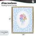 thumbnail image 4 of Stupell Industries French Country Blue Feminine Bouquet Gold Floating Frame Canvas Art, 25 x 31, by Corinne Haig, 4 of 8