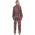 thumbnail image 3 of Two Piece Sets for Women – Sexy Pajama Sets & Hospital Recovery Pajamas Women's Christmas Printed Button Pocket Long Sleeved Pants Home Sleepwear Set, 3 of 4