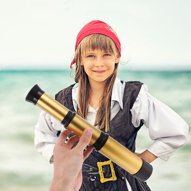 UPGRATOR Premium Golden Plastic Telescope for Playing Creative Telescopes for Students