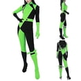 thumbnail image 2 of FeiKong Mono de Miss Go de Kim Possible para mujer, disfraz de Shego para cosplay, fiesta de Halloween, fiesta de carnaval, disfraces elegantes, 2 of 5