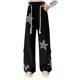 thumbnail image 1 of Odeerbi 5-16 Años Niñas Pantalón Vaquero de Pata Ancha Con Dobladillo Crudo Primavera Pantalón Vaquero Informal Con Estampado de Estrellas, 1 of 5