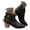 Black, variant on Western Ankle Boots for Women Pointy Toe Buckles Goth Riding Booties Winter Dress Punk Shoes