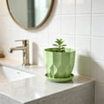 thumbnail image 5 of Plant Pots Indoor with Drainage Holes – Plastic Flower Pots 5.5 Inch– Modern Planters for Indoor Plants, Room & Office Decor, 5 of 6