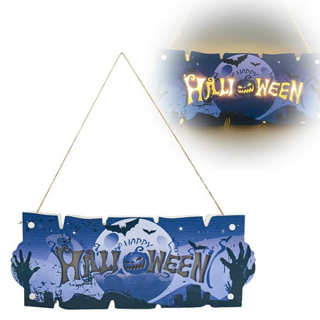 

Linjieee Hanging Decorations Pendant Sign Listing Atmosphere Night Light Pumpkin Festival Wall Craft Decoration Pendant