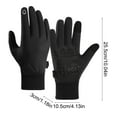 thumbnail image 3 of Winter Warm Gloves Waterproof Snow-Blocking for Men & Women, Flexible for Typing Lightweight Durable Polyester Black Gloves, 2 Pc for Cold Weather Daily Use, 3 of 6