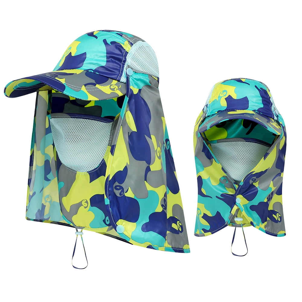Outdoor Sport Hiking Visor Hat UV Protection Face Neck Cover Fishing