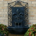thumbnail image 3 of Sunnydaze French Lily Polystone Outdoor Wall Fountain, Lead Finish, 3 of 8