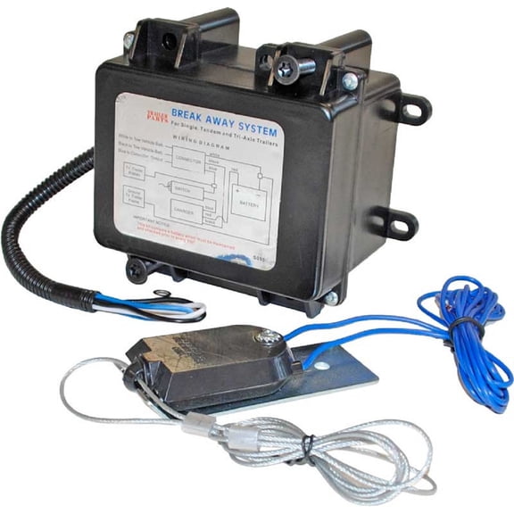 Camper Cargo Trailer Break Away Battery Switch Safety Brake Kit / Clamshell Case