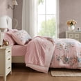 thumbnail image 4 of Vintage Floral Bedding Sets King Size Pink Multicolor Reversible Comforter with Sheets Shams, 4 of 12