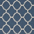 thumbnail image 2 of Safavieh Courtyard Navy Indoor Outdoor Rug - Round 4', 2 of 5