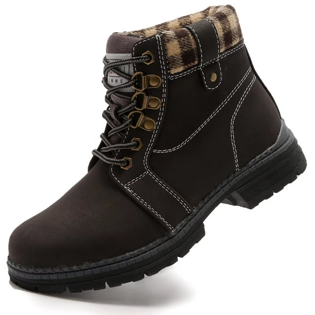 Botas de senderismo ANJOUFEMME Work impermeables para mujer, color negro, talla 7