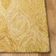 thumbnail image 3 of SAFAVIEH Ikat Kim Geometric Wool Area Rug, Gold, 6' x 6' Square, 3 of 7