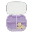 thumbnail image 2 of Unique Bargains 1 Pc Pill Case 4 Grid Portable Pill Box Purple, 2 of 6