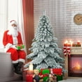 thumbnail image 4 of Costway 6Ft Snow Flocked Artificial Christmas Tree PVC Hinged Alaskan Pine Tree Holiday, 4 of 10
