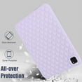thumbnail image 4 of Back Case for iPad Pro 11 2022/2021/2020/2018, Stylish Diamond Texture Soft TPU Anti-Slip Lightweight Ultra Slim Drop Protective Shockproof Cover for iPad Air 4/Air 5, Purple, 4 of 7