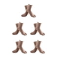 thumbnail image 1 of relayinert Soft Five Toe Socks Stretchable Cotton High Crew Socks Athletic Solid Socks Khaki 5Set, 1 of 6
