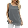 thumbnail image 6 of GERsome Womens Tank Tops Summer Scoop Neck Sleeveless T Shirts Casual Loose Fit Tunic Blouses, 6 of 7