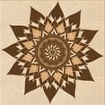 thumbnail image 1 of Ahgly Company Machine Washable Indoor Square Transitional Mahogany Brown Area Rugs, 4' Square, 1 of 7